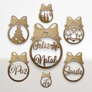 Bolas Personalizadas - Laço Natalino!