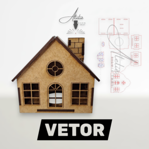 Vetor: Casinha - Chaminé