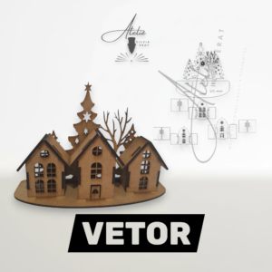 Vetor: Pequena Vila de Natal